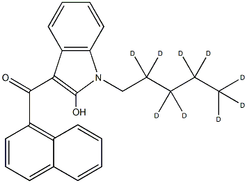 JWH 018 2-hydroxyindole metabolite-d9 Structure
