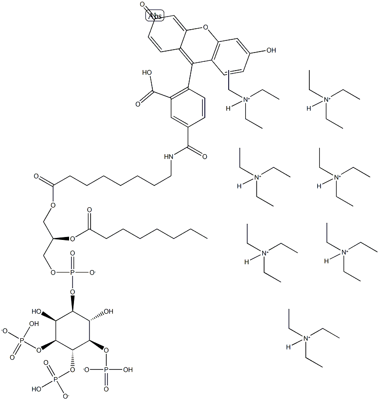 PtdIns-(3,4,5)-P3-fluorescein (ammonium salt) Structure