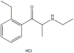 2-Ethylethcathinone (hydrochloride) 结构式