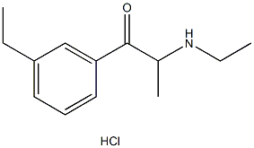 3-Ethylethcathinone (hydrochloride) 结构式