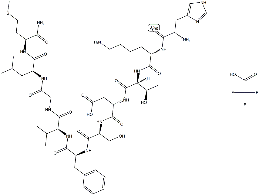 Neurokinin A (trifluoroacetate salt),,结构式