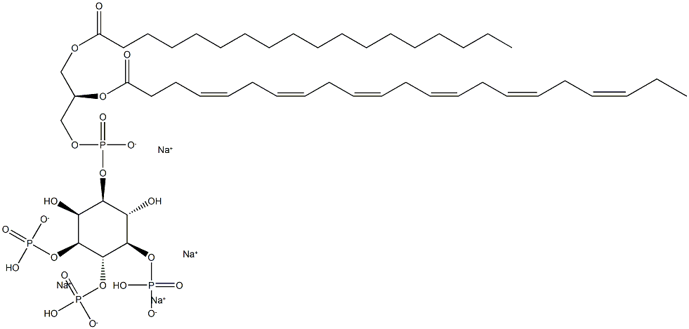 PtdIns-(3,4,5)-P3 (1-stearoyl, 2-docosahexaenoyl) (sodium salt) Structure