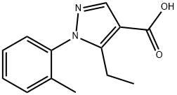 5-ethyl-1-(2-methylphenyl)-1H-pyrazole-4-carboxylic acid Struktur
