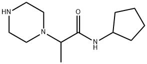 N-cyclopentyl-2-(piperazin-1-yl)propanamide Struktur