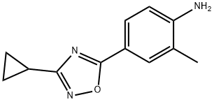 4-(3-cyclopropyl-1,2,4-oxadiazol-5-yl)-2-methylaniline 化学構造式