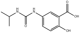 2-hydroxy-5-[(propan-2-ylcarbamoyl)amino]benzoic acid 化学構造式