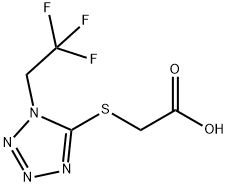 2-{[1-(2,2,2-三氟乙基)-1H-1,2,3,4-四唑-5-基]硫烷基}乙酸,1038303-87-5,结构式
