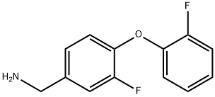 3-氟-4-(2-氟苯氧基)苯基]甲胺,1038721-54-8,结构式