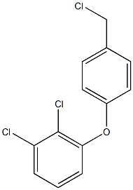 1,2-dichloro-3-[4-(chloromethyl)phenoxy]benzene 化学構造式