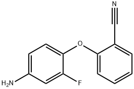 2-(4-amino-2-fluorophenoxy)benzonitrile 化学構造式