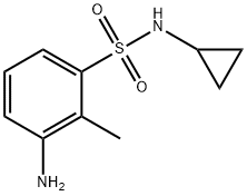 3-amino-N-cyclopropyl-2-methylbenzene-1-sulfonamide Structure