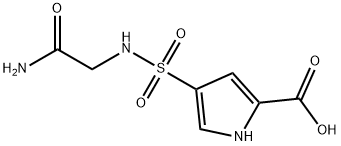 4-[(carbamoylmethyl)sulfamoyl]-1H-pyrrole-2-carboxylic acid Struktur