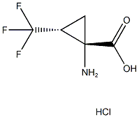 (E)-1-AMINO-2-TRIFLUOROMETHYL-CYCLOPROPANECARBOXYLIC ACID HYDROCHLORIDE 化学構造式