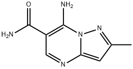 7-氨基-2-甲基吡唑并[1,5-A]嘧啶-6-甲酰胺 结构式