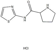 N(1,3-噻唑-2-基)吡咯烷-2-甲酰胺盐酸盐 结构式