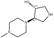 反式- 4 -(4 -甲基哌嗪基)- 3 -吡咯烷盐酸盐 结构式