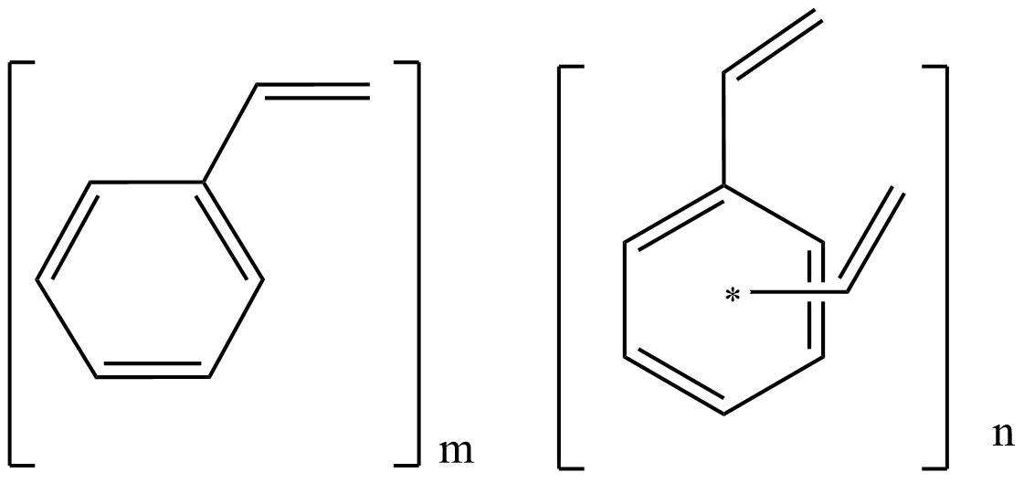 Поли (стирол-дивинилбензол) структура