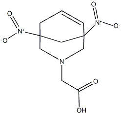 (1,5-Dinitro-3-azabicyclo[3.3.1]non-6-en-3-yl)acetic acid 结构式