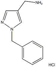 (1-Benzyl-1H-pyrazol-4-yl)methylaminehydrochloride,,结构式