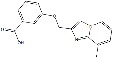 3-[(8-METHYLIMIDAZO[1,2-A]PYRIDIN-2-YL)METHOXY]BENZOIC ACID,,结构式