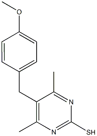 5-(4-METHOXYBENZYL)-4,6-DIMETHYLPYRIMIDINE-2-THIOL Structure