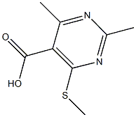 2,4-DIMETHYL-6-(METHYLTHIO)PYRIMIDINE-5-CARBOXYLIC ACID Struktur