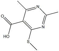 2,4-DIMETHYL-6-(METHYLTHIO)PYRIMIDINE-5-CARBOXYLIC ACID,,结构式