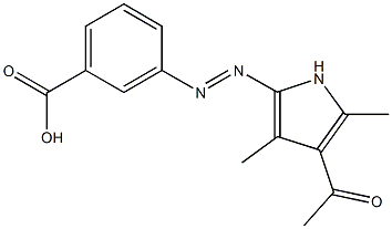 3-[(4-ACETYL-3,5-DIMETHYL-1H-PYRROL-2-YL)DIAZENYL]BENZOIC ACID Struktur