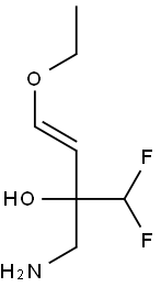 2-(AMINOMETHYL)-4-ETHOXY-1,1-DIFLUOROBUT-3-EN-2-OL,,结构式