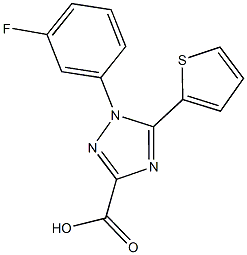 1-(3-FLUOROPHENYL)-5-THIEN-2-YL-1H-1,2,4-TRIAZOLE-3-CARBOXYLIC ACID,,结构式