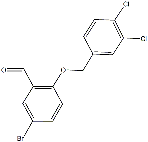 5-BROMO-2-[(3,4-DICHLOROBENZYL)OXY]BENZALDEHYDE 结构式