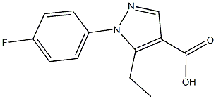 5-ETHYL-1-(4-FLUOROPHENYL)-1H-PYRAZOLE-4-CARBOXYLIC ACID Structure