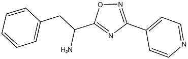 2-PHENYL-1-(3-PYRIDIN-4-YL-1,2,4-OXADIAZOL-5-YL)ETHANAMINE 化学構造式