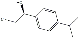 (1S)-2-CHLORO-1-(4-ISOPROPYLPHENYL)ETHANOL 化学構造式