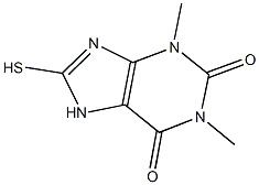 8-mercapto-1,3-dimethyl-3,7-dihydro-1H-purine-2,6-dione Struktur