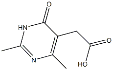 (2,4-dimethyl-6-oxo-1,6-dihydropyrimidin-5-yl)acetic acid 化学構造式