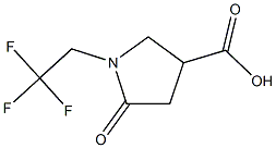 5-oxo-1-(2,2,2-trifluoroethyl)pyrrolidine-3-carboxylic acid Struktur