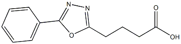 4-(5-phenyl-1,3,4-oxadiazol-2-yl)butanoic acid 结构式