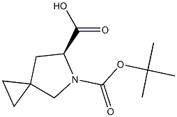 (6S)-5-(tert-butoxycarbonyl)-5-azaspiro[2.4]heptane-6-carboxylic acid 结构式