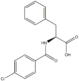 (2S)-2-[(4-chlorobenzoyl)amino]-3-phenylpropanoic acid Structure