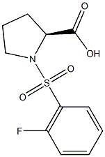 (2S)-1-[(2-fluorophenyl)sulfonyl]pyrrolidine-2-carboxylic acid Structure