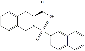(3S)-2-(2-naphthylsulfonyl)-1,2,3,4-tetrahydroisoquinoline-3-carboxylic acid Structure