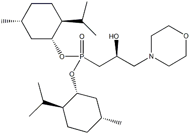 bis[(1R,2S,5R)-2-isopropyl-5-methylcyclohexyl] [(2S)-2-hydroxy-3-morpholin-4-ylpropyl]phosphonate 化学構造式