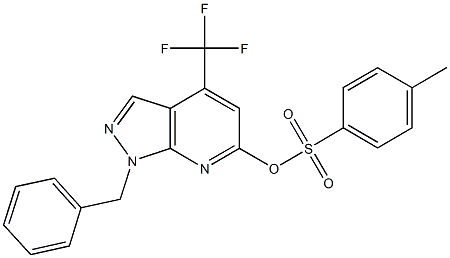 1-benzyl-4-(trifluoromethyl)-1H-pyrazolo[3,4-b]pyridin-6-yl 4-methylbenzenesulfonate