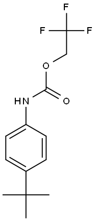 2,2,2-trifluoroethyl 4-tert-butylphenylcarbamate 化学構造式