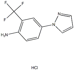 4-(1H-pyrazol-1-yl)-2-(trifluoromethyl)aniline hydrochloride 结构式