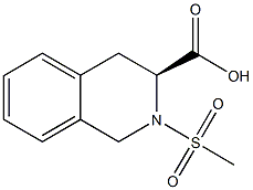 (3S)-2-(methylsulfonyl)-1,2,3,4-tetrahydroisoquinoline-3-carboxylic acid Struktur