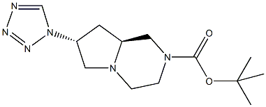 tert-butyl (7R,8aS)-7-(1H-tetrazol-1-yl)hexahydropyrrolo[1,2-a]pyrazine-2(1H)-carboxylate,,结构式