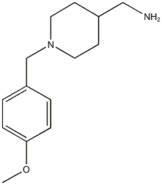 {1-[(4-methoxyphenyl)methyl]piperidin-4-yl}methanamine 结构式