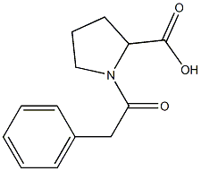 1-(2-phenylacetyl)pyrrolidine-2-carboxylic acid Struktur